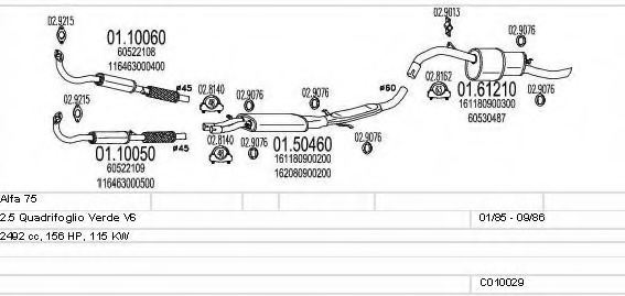 MTS C010029000293 Exhaust System